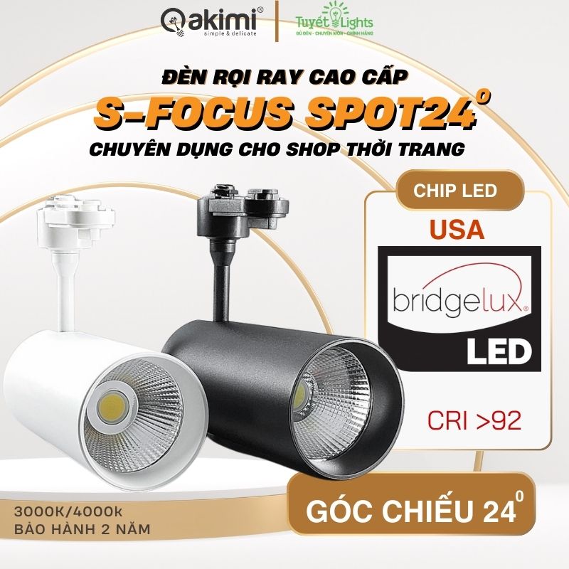 AKIMI - Đèn Rọi Ray S-Focus 20W SPOT24 Góc Chiếu 24 độ